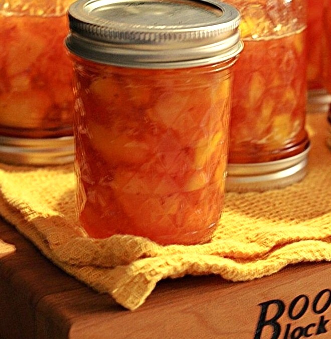 Spiked Peach Jam with Ginger