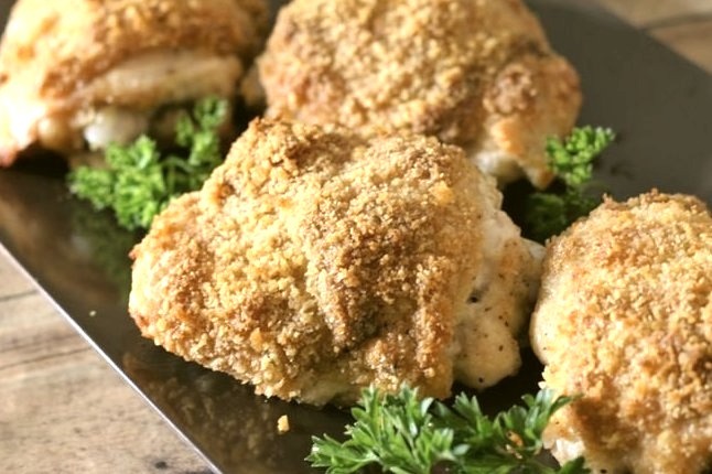 Parmesan-Crusted Chicken Thighs